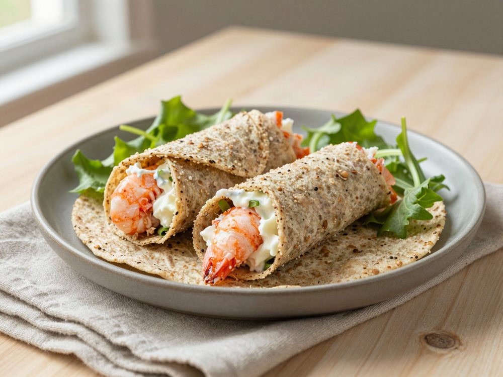 Krebsehaler i tortilla