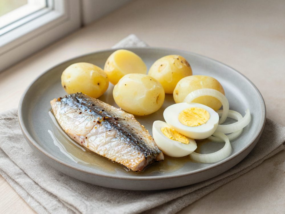 Marineret sild med kartofler og æg