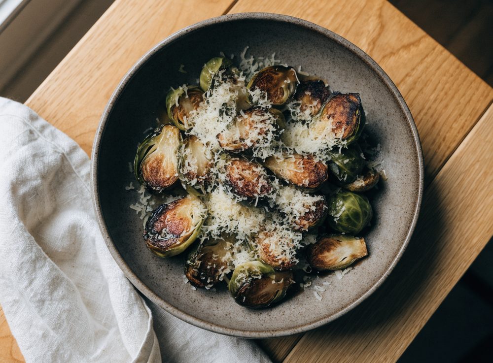Bagt rosenkål med balsamico og parmesan