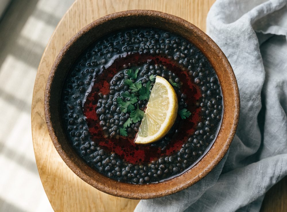 Belugalinsesuppe med røget paprika og citron
