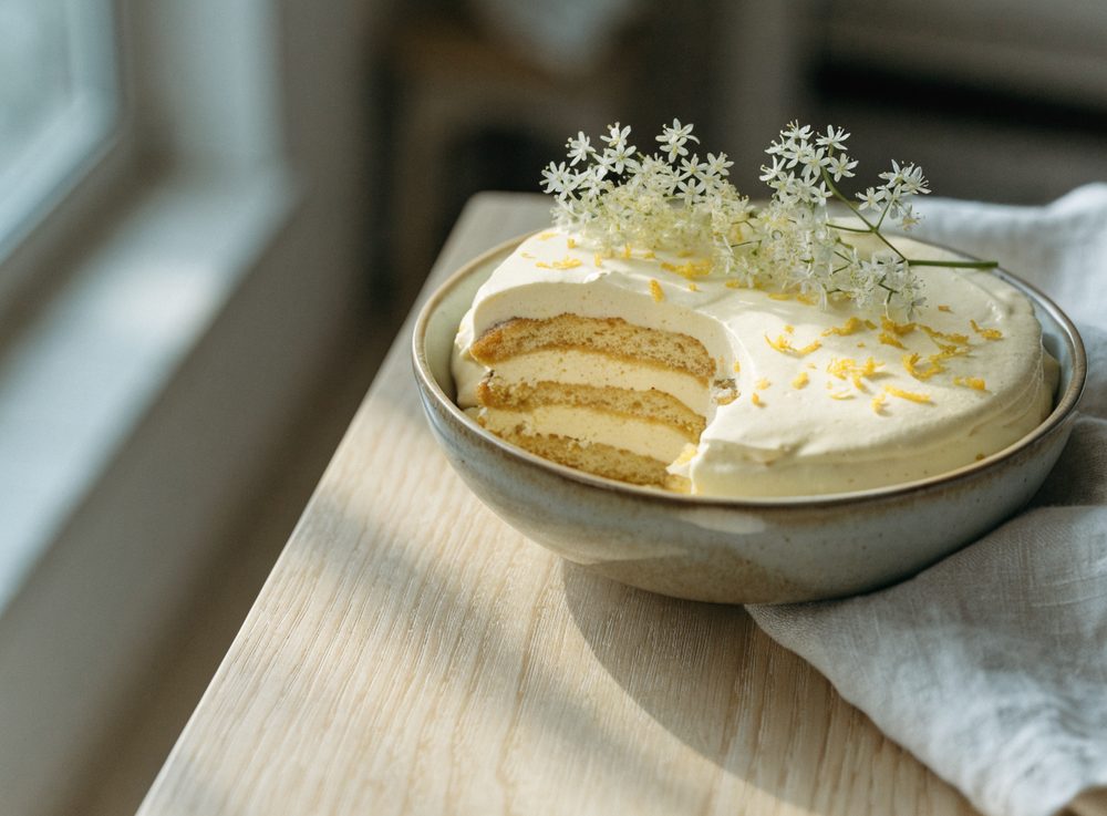 Citrontiramisu med hyldeblomst