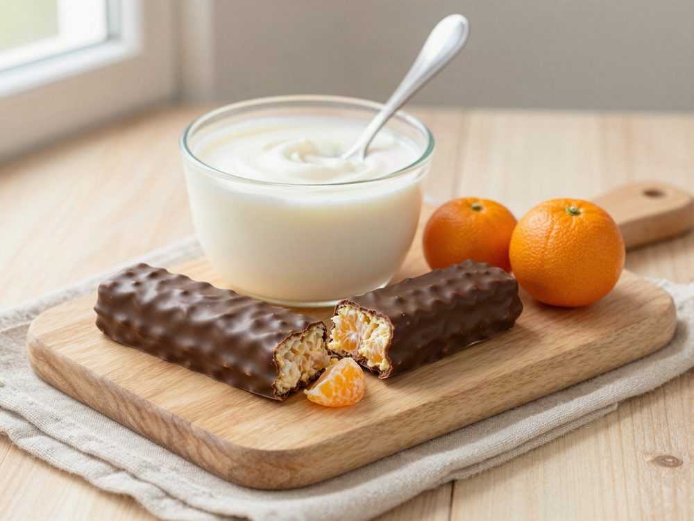 Proteinbar, skyr og klementiner