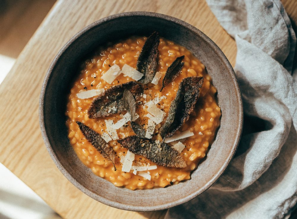 Græskarrisotto med salvie og pecorino
