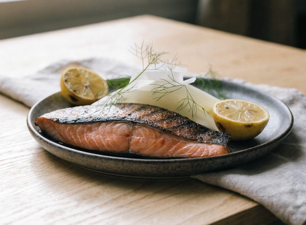Grillet laks med fennikel og citron
