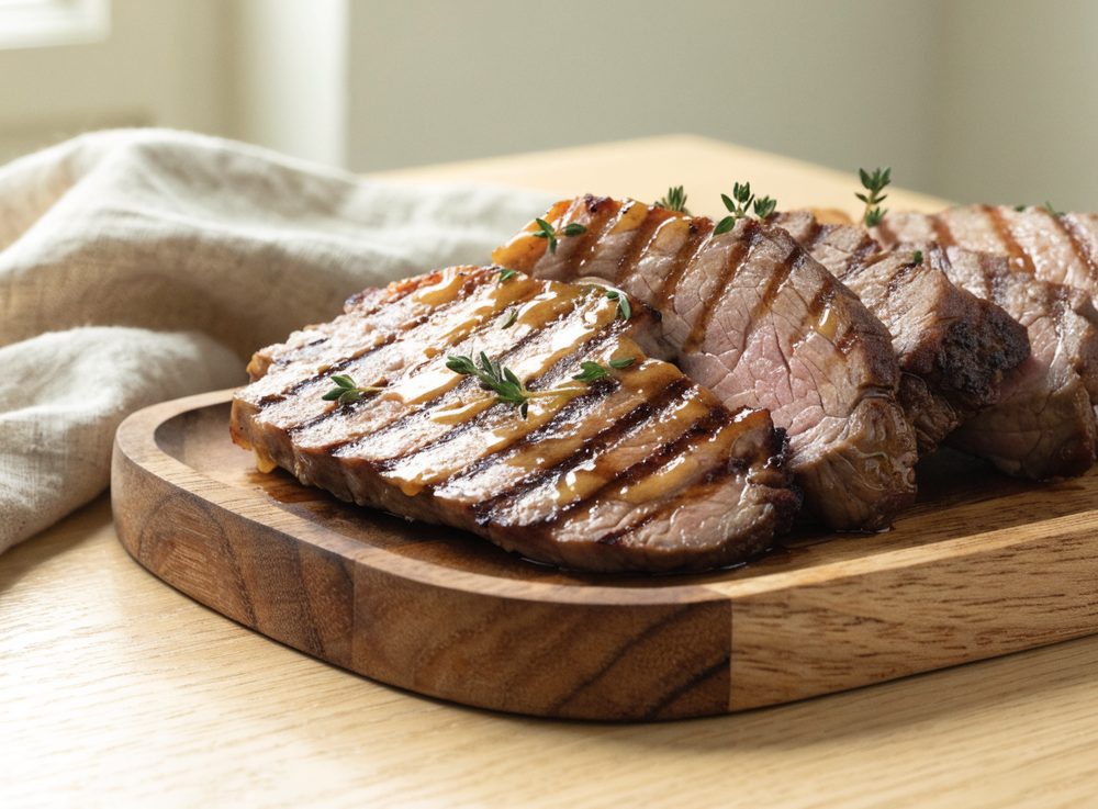 Grillet nakkefilet med sennepsmarinade