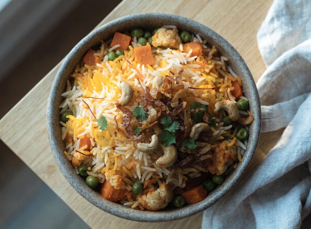 Grøntsagsbiryani med basmati
