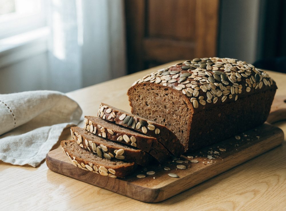 Groft formbrød med havregryn og kerner