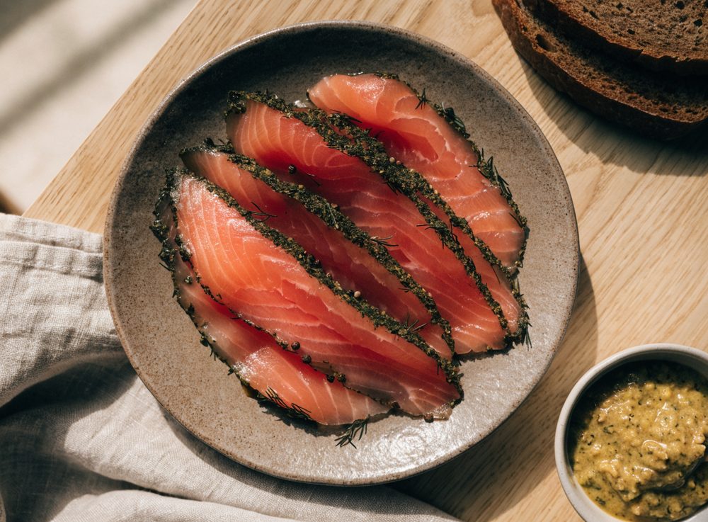 Hjemmegravet laks med dildsennep