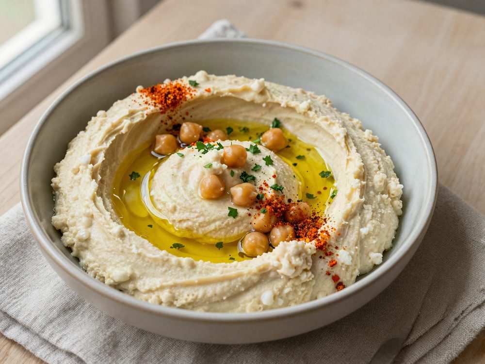 Hummus fra tørrede kikærter