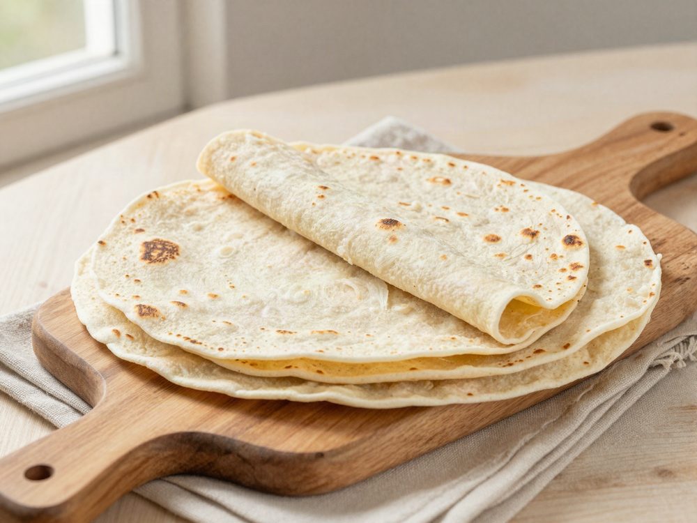 Hvedetortillas på pande