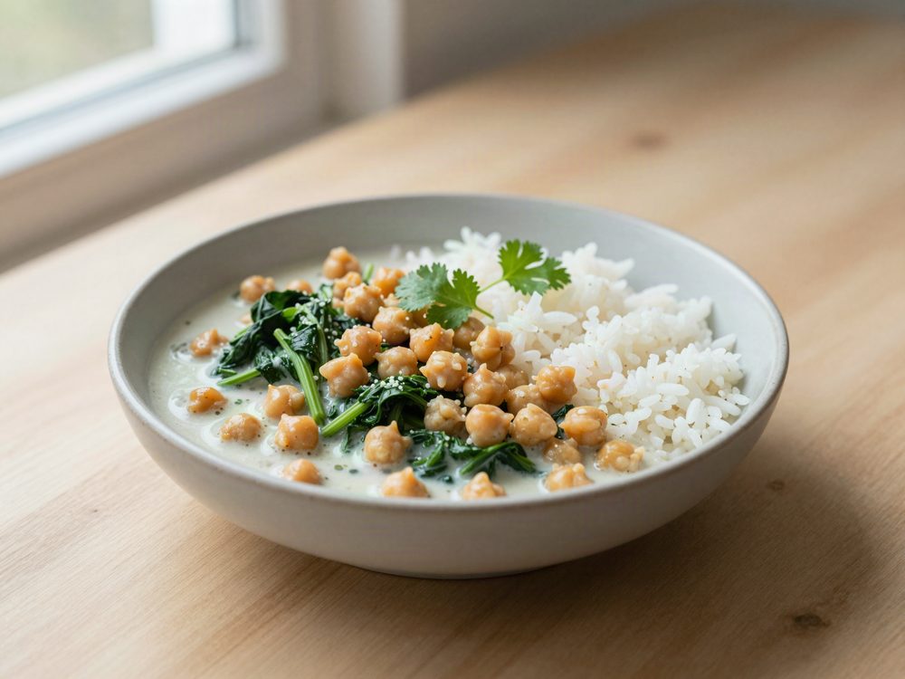 Kikærtecurry med kokosmælk