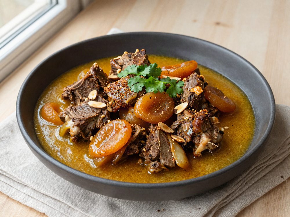 Marokkansk lammetagine med abrikoser