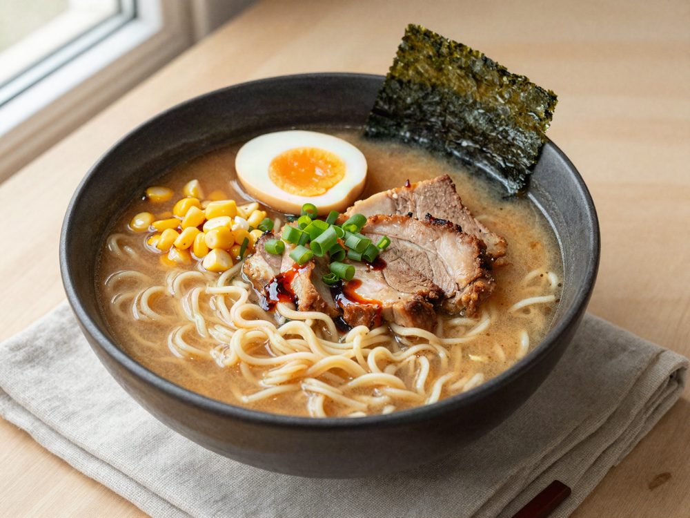 Miso-ramen med braiseret svinekød