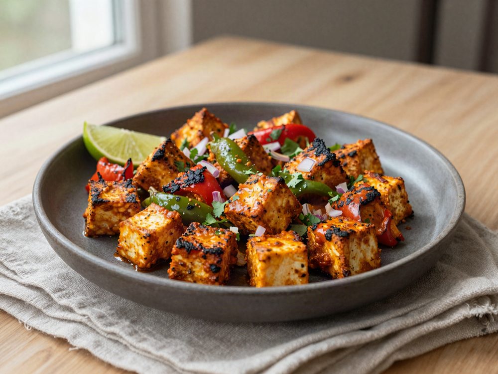 Paneer tikka i ovn med yoghurtmarinade