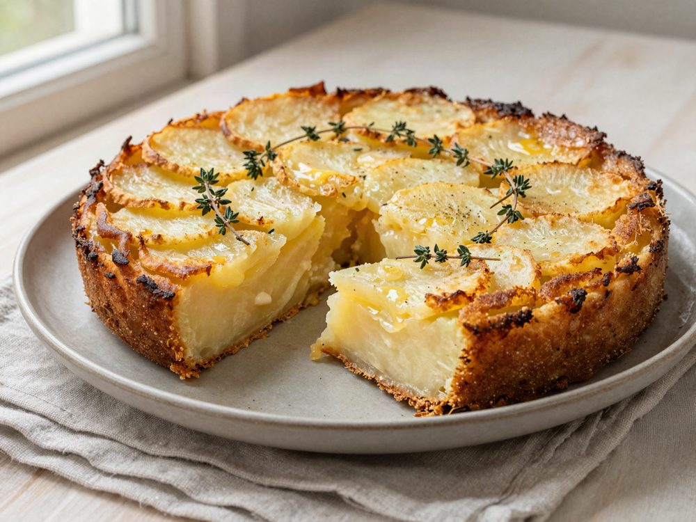 Pommes Anna med smør og timian