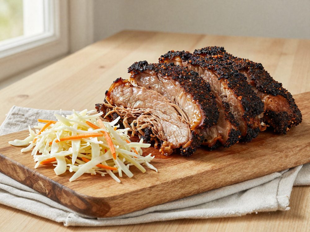 Pulled pork fra nakkefilet med eddikecoleslaw