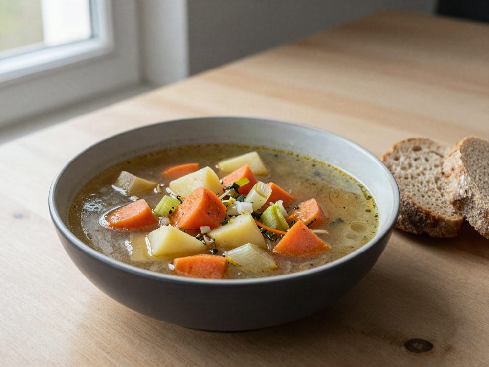 Restesuppe fra grøntsagsskuffen
