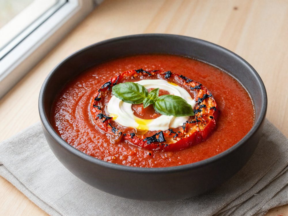 Ristet tomatsuppe fra ovnen