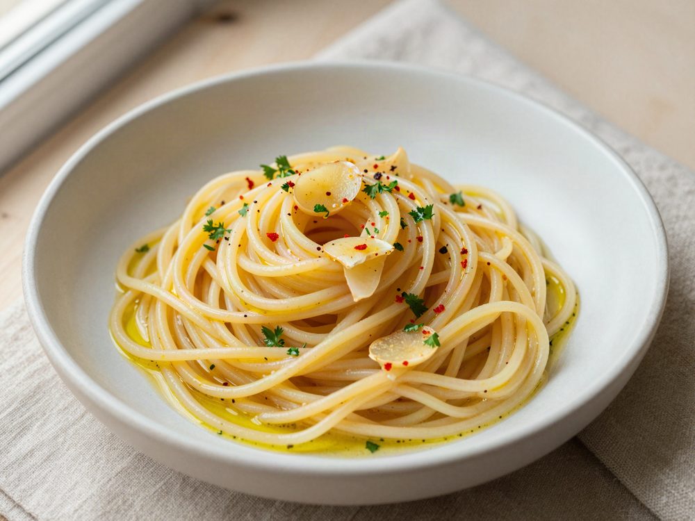 Spaghetti aglio, olio e peperoncino