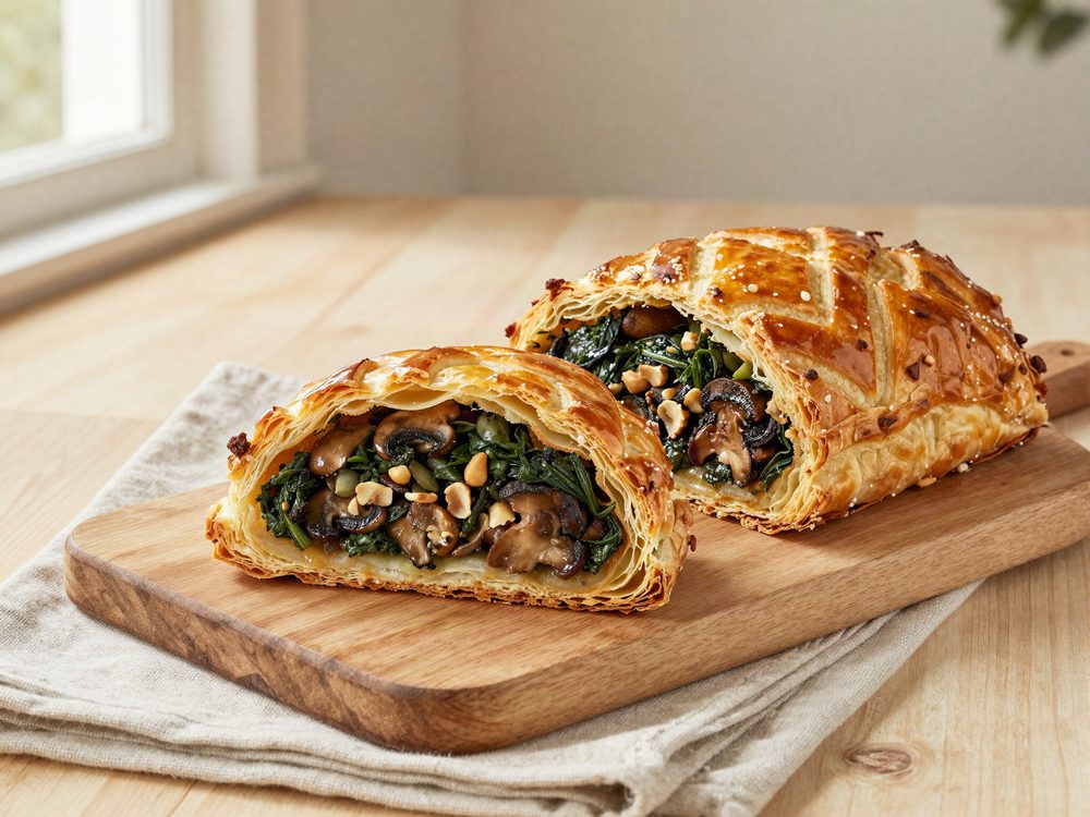 Svampewellington med butterdej