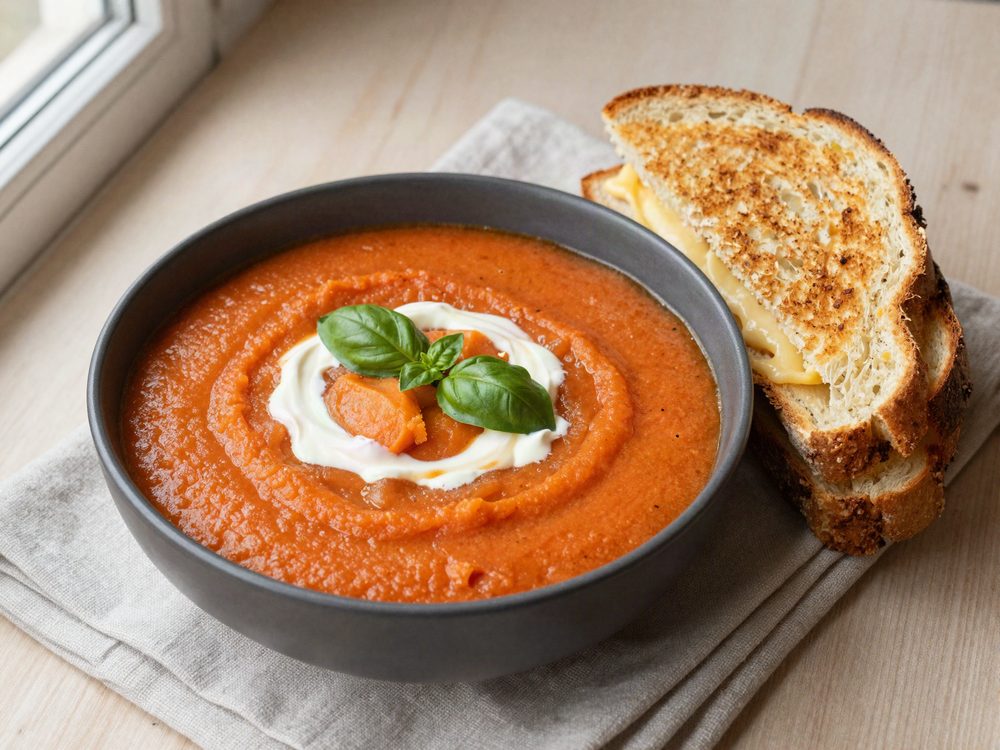 Tomatsuppe med ostetoast