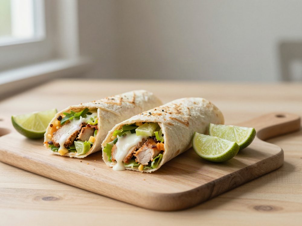 Wraps med kylling og grønt